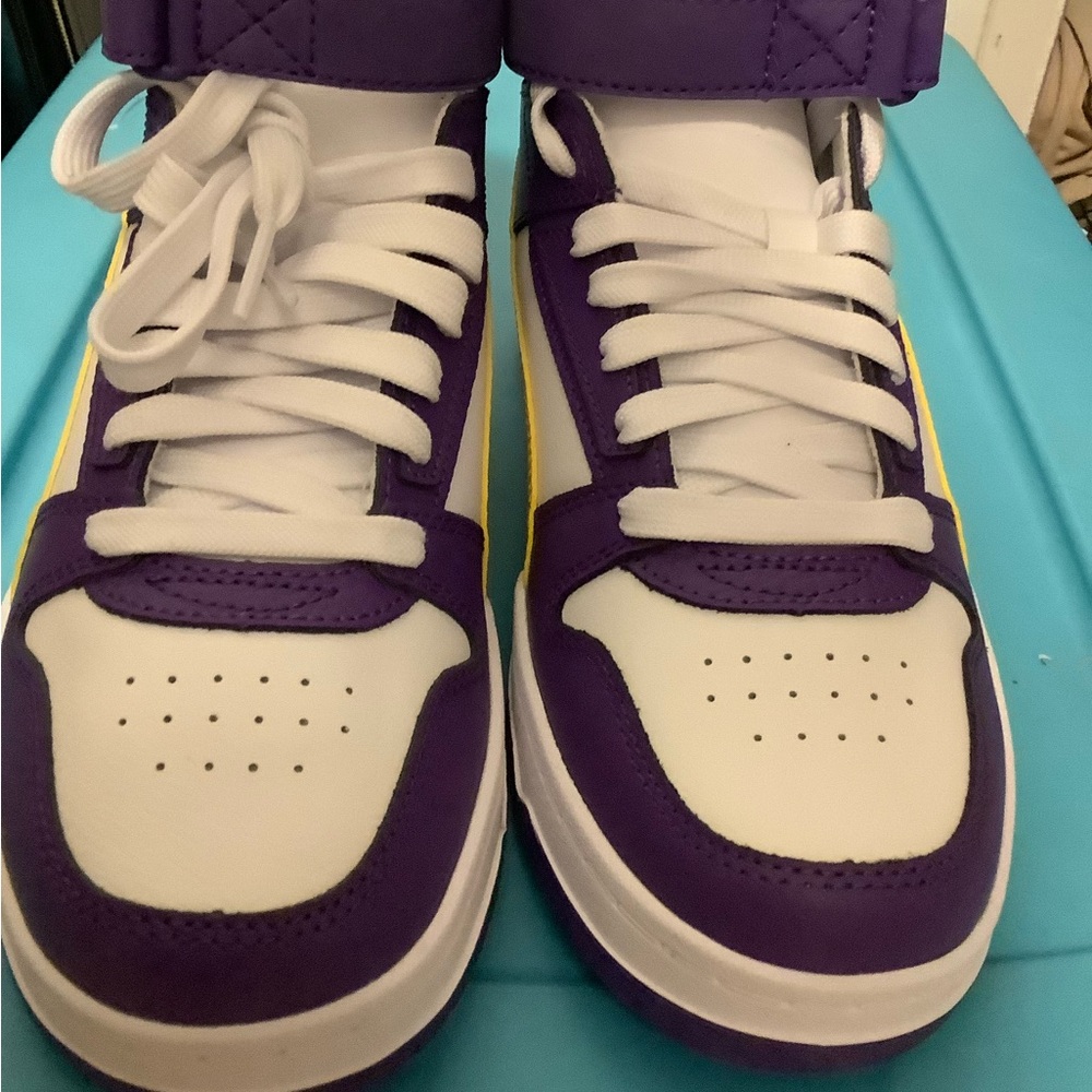 Puma Kids Sneakers in Purple, White, and Yellow